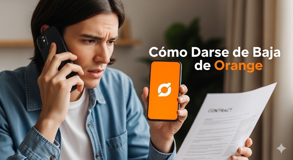 Guía paso a paso explicando cómo darse de baja de Orange por teléfono u online en 2025.